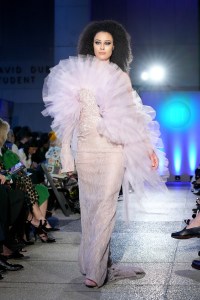 NEW YORK, NEW YORK - MAY 10: A model walks the runway for Amanda Zanetti during 2023 FIT Future of Fashion presented by Macy's at The Fashion Institute of Technology on May 10, 2023 in New York City. (Photo by Bennett Raglin/Getty Images for FIT)
