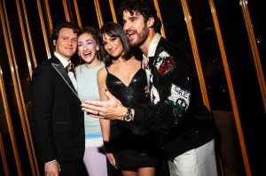Jonathan Groff, Micaela Diamond, Lea Michelle and Darren Criss