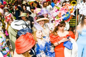 The scene at the Central Park Hat Luncheon.