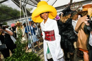 The scene at the Central Park Hat Luncheon.