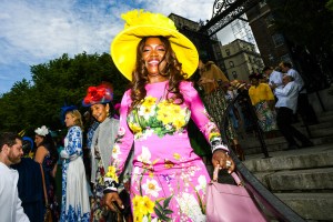 The scene at the Central Park Hat Luncheon.