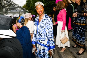 The scene at the Central Park Hat Luncheon.