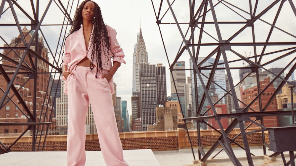 Esprit's soft suit with an urban attitude.