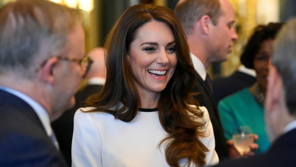 LONDON, ENGLAND - MAY 05: Catherine, Princess of Wales attends a Realm Governors General and Prime Ministers Lunch, ahead of the coronation of King Charles III, at Buckingham Palace on May 5, 2023 in London, England.   (Photo by Toby Melville - Pool/Getty Images)