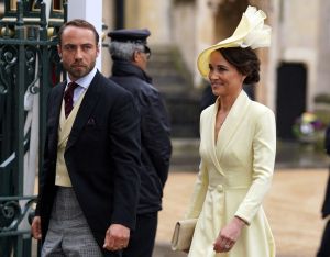 Pippa and James Middleton arrive at Westminster Abbey in central London on May 6, 2023, ahead of the coronations of Britain's King Charles III and Britain's Camilla, Queen Consort. - The set-piece coronation is the first in Britain in 70 years, and only the second in history to be televised. Charles will be the 40th reigning monarch to be crowned at the central London church since King William I in 1066. Outside the UK, he is also king of 14 other Commonwealth countries, including Australia, Canada and New Zealand. Camilla, his second wife, will be crowned queen alongside him, and be known as Queen Camilla after the ceremony. (Photo by Andrew Milligan / POOL / AFP) (Photo by ANDREW MILLIGAN/POOL/AFP via Getty Images)