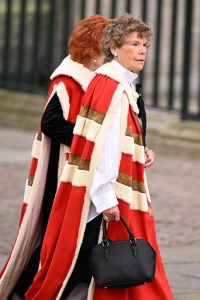 LONDON, ENGLAND - MAY 06: Kate Hoey arrives at Westminster Abbey ahead of the Coronation of King Charles III and Queen Camilla on May 06, 2023 in London, England. The Coronation of Charles III and his wife, Camilla, as King and Queen of the United Kingdom of Great Britain and Northern Ireland, and the other Commonwealth realms takes place at Westminster Abbey today. Charles acceded to the throne on 8 September 2022, upon the death of his mother, Elizabeth II. (Photo by Jeff Spicer/Getty Images)