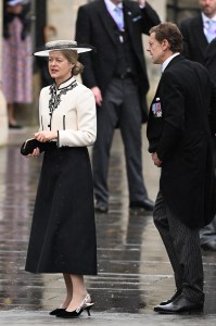 LONDON, ENGLAND - MAY 06: Lady Helen Taylor and James Ogilvy attend the Coronation of King Charles III and Queen Camilla on May 06, 2023 in London, England. The Coronation of Charles III and his wife, Camilla, as King and Queen of the United Kingdom of Great Britain and Northern Ireland, and the other Commonwealth realms takes place at Westminster Abbey today. Charles acceded to the throne on 8 September 2022, upon the death of his mother, Elizabeth II. (Photo by Jeff Spicer/Getty Images)