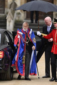 LONDON, ENGLAND - MAY 06: Prince Michael of Kent arrives at the Coronation of King Charles III and Queen Camilla on May 06, 2023 in London, England. The Coronation of Charles III and his wife, Camilla, as King and Queen of the United Kingdom of Great Britain and Northern Ireland, and the other Commonwealth realms takes place at Westminster Abbey today. Charles acceded to the throne on 8 September 2022, upon the death of his mother, Elizabeth II. (Photo by Jeff Spicer/Getty Images)