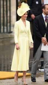 LONDON, ENGLAND - MAY 06: Pippa Middleton departs Westminster Abbey after the Coronation of King Charles III and Queen Camilla on May 06, 2023 in London, England. The Coronation of Charles III and his wife, Camilla, as King and Queen of the United Kingdom of Great Britain and Northern Ireland, and the other Commonwealth realms takes place at Westminster Abbey today. Charles acceded to the throne on 8 September 2022, upon the death of his mother, Elizabeth II. (Photo by Karwai Tang/WireImage)
