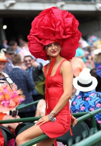 LOUISVILLE, KENTUCKY - MAY 06: Guests attend Kentucky Derby 149 at Churchill Downs on May 06, 2023 in Louisville, Kentucky. (Photo by Michael Hickey/Getty Images for Churchill Downs)