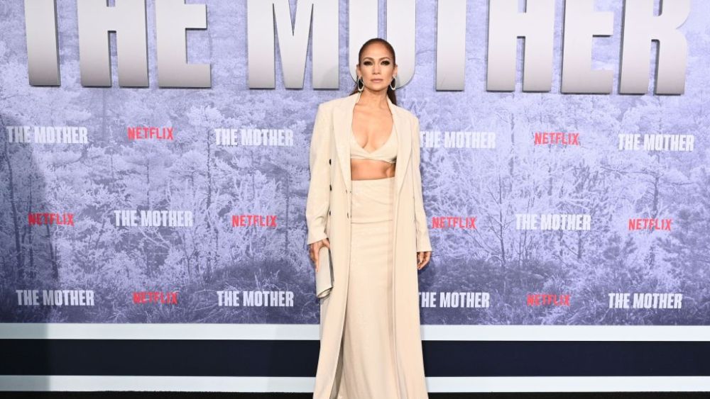 Jennifer Lopez at "The Mother" Los Angeles premiere event on May 10.
