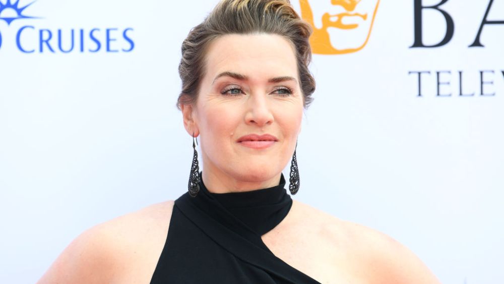 Kate Winslet at the 2023 BAFTA Television Awards with P&O Cruises on May 14 in London, kookai dress, red carpet