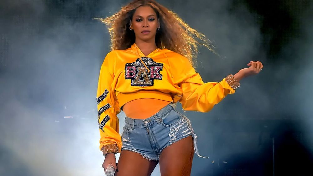 Beyoncé performing in Indio, California in 2018.