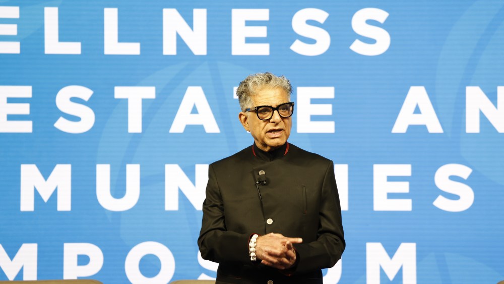Deepak Chopra speaks at the Global Wellness Institute's annual Real Estate and Communities Symposium.