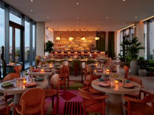 Inside the main dining room.