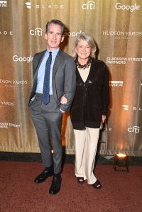 NEW YORK, NEW YORK - OCTOBER 10: Martha Stewart (R) attends the Hudson River Park Friends 2024 Gala at Pier 60, Chelsea Piers on October 10, 2024 in New York City.  (Photo by Bryan Bedder/Getty Images for Friends of Hudson River Park)