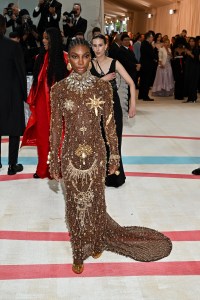 Michaela Coel at the 2023 Met Gala: Karl Lagerfeld: A Line of Beauty held at the Metropolitan Museum of Art on May 1, 2023 in New York, New York.
