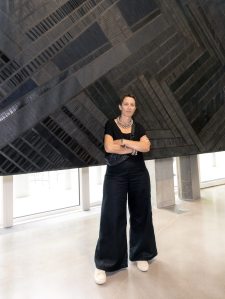 Cécile Ndiaye at the ‘On the thread: From Dakar to Paris’ exhibition