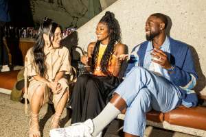 Ali Wong, Gabrielle Union and Dwayne Wade