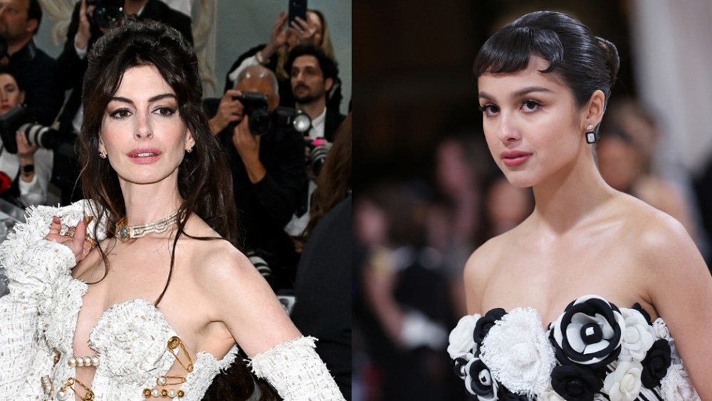 anne hathaway safety pin dress, versace, chanel, olivia rodrigo, met gala 2023, red carpet looks