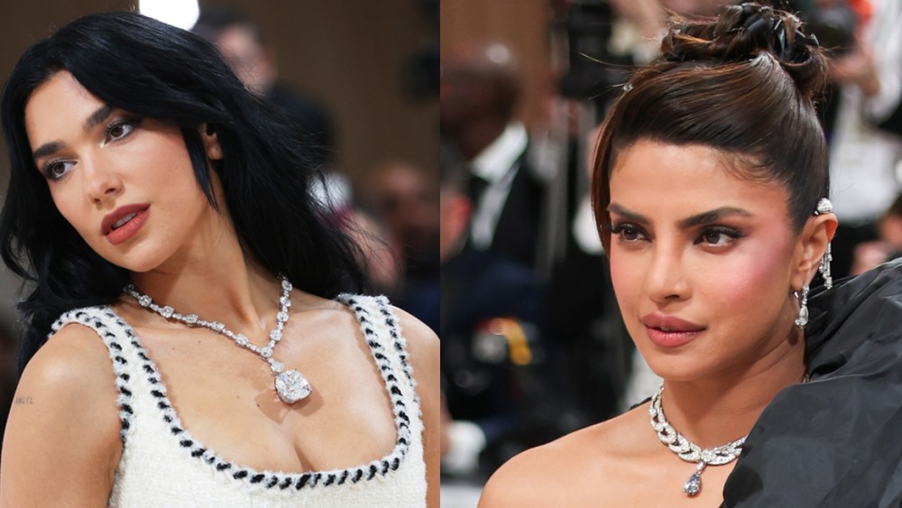 met gala jewelry 2023, red carpet, priyanka chopra, dua lipa, tiffany and co, necklaces