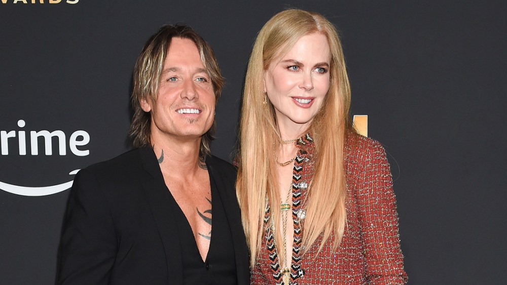 Keith Urban and Nicole Kidman in chanel tweed suit at the 58th Academy of Country Music Awards from Ford Center at The Star on May 11, 2023 in Frisco, Texas.