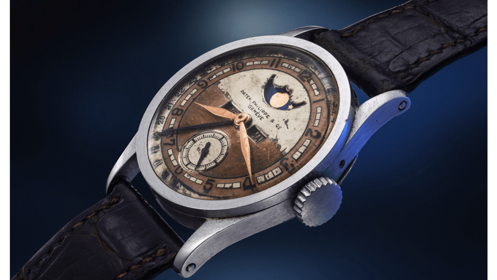 The Patek Philippe Reference 96 Quantième Lune model once owned by Puyi, the last emperor of China's Qing Dynasty.