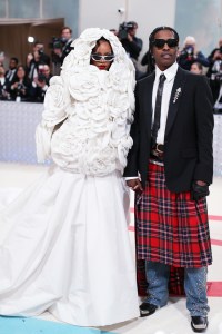 Rihanna and A Rocky at the 2023 Met Gala: Karl Lagerfeld: A Line of Beauty held at the Metropolitan Museum of Art on May 1, 2023 in New York, New York.