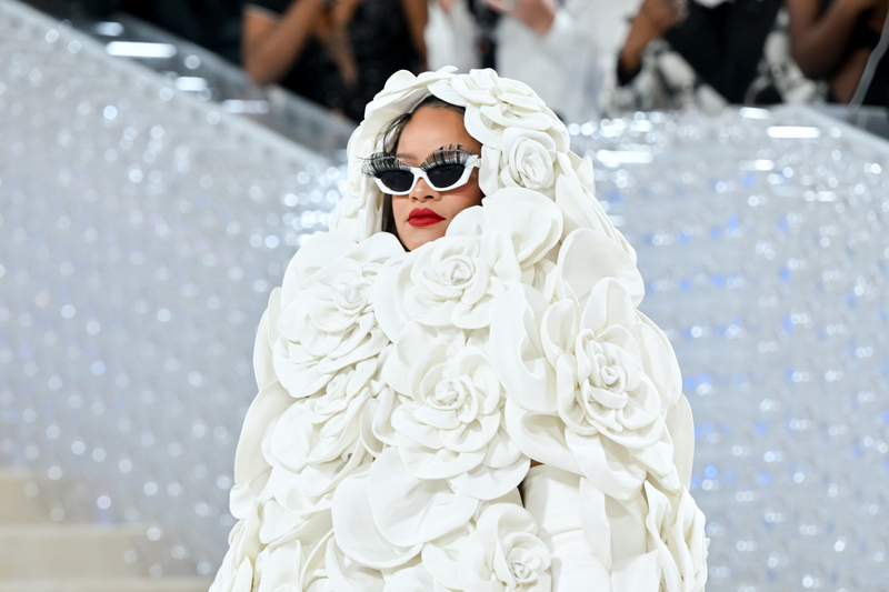 Rihanna at the 2023 Met Gala: Karl Lagerfeld: A Line of Beauty on May 1 in New York City.