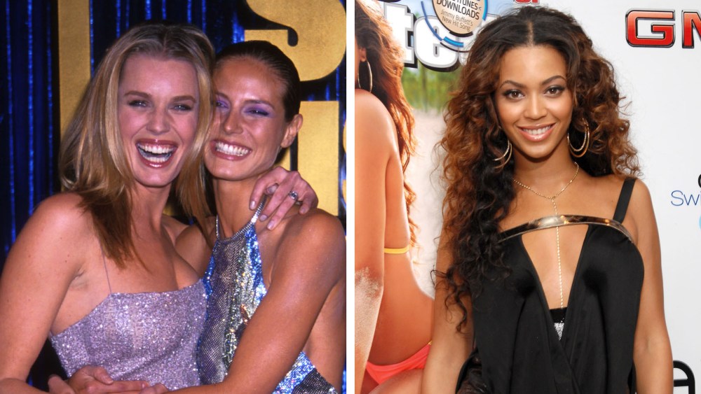 FILE PHOTO: Heidi Klum and Rebecca Romijn Stamos at the Sports Illustrated Swimsuit Edition launch party at Supper Club in New York City February 9, 1999. (Photo by Diane Freed), beyonce
