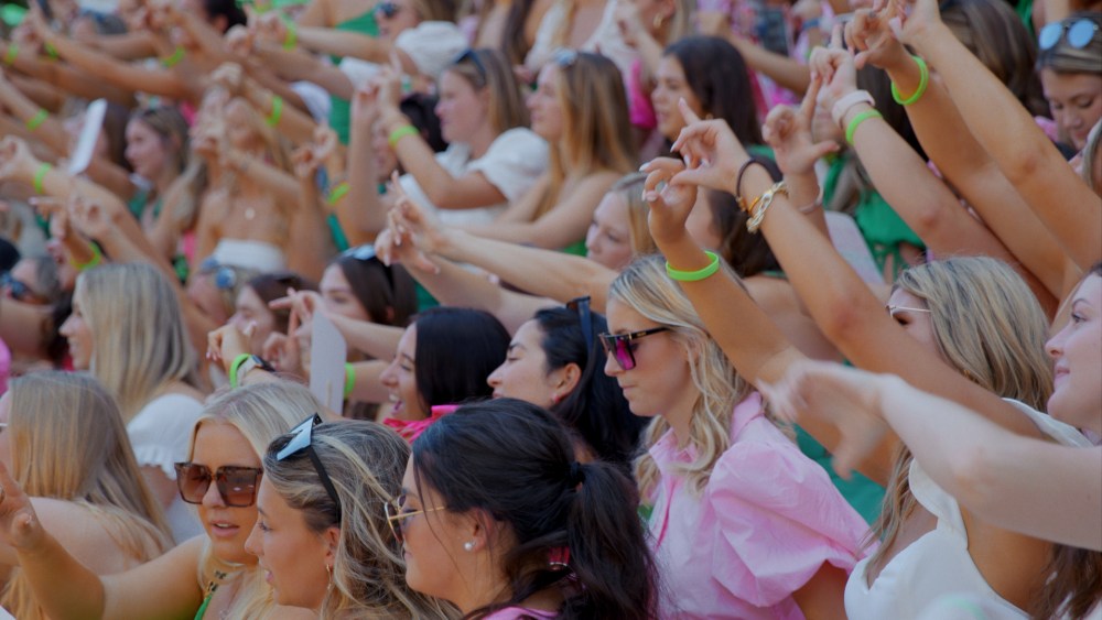 Young women during sorority recruitment at The University of Alabama, bama rush documentary, hbo max