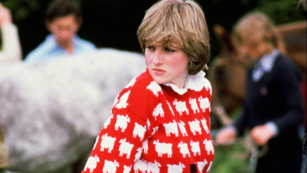 Diana, Princess of Wales, sheep sweater, Warm & Wonderful, auction