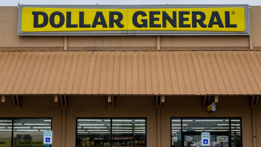 The exterior of a Dollar General convenience store is seen on March 16, 2023 in Austin, Texas.