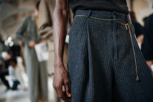 Backstage at Dries Van Noten Men's Spring 2024