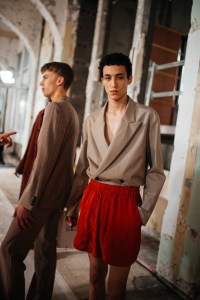 Backstage at Dries Van Noten Men's Spring 2024