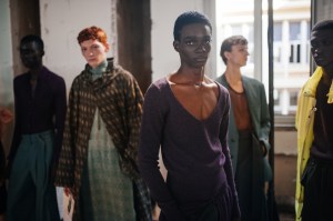 Backstage at Dries Van Noten Men's Spring 2024