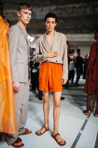 Backstage at Dries Van Noten Men's Spring 2024