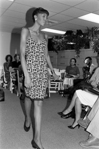 Model Billie Blair in the Jon Haggins Resort 1980 Collection