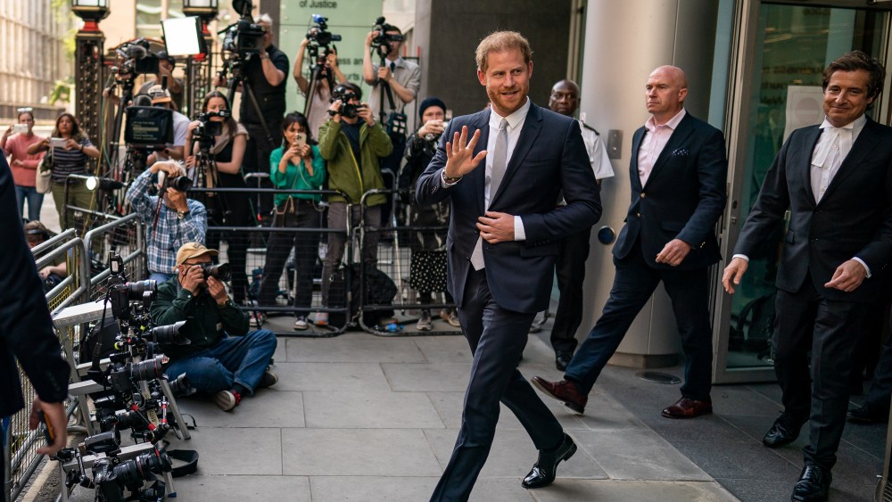 The Duke of Sussex departs the Rolls Buildings in central London after giving evidence in the phone hacking trial against Mirror Group Newspapers (MGN). A number of high-profile figures have brought claims against MGN over alleged unlawful information gathering at its titles. Picture date: Wednesday June 7, 2023. (Photo by Aaron Chown/PA Images via Getty Images)
