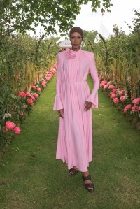 EGHAM, ENGLAND - JUNE 18: Ikram Abdi Omar arrives with a wheely chauffeur to the Cartier Queen's Cup Polo 2023 on June 18, 2023 in Egham, England. (Photo by Dave Benett/Getty Images for Wheely)