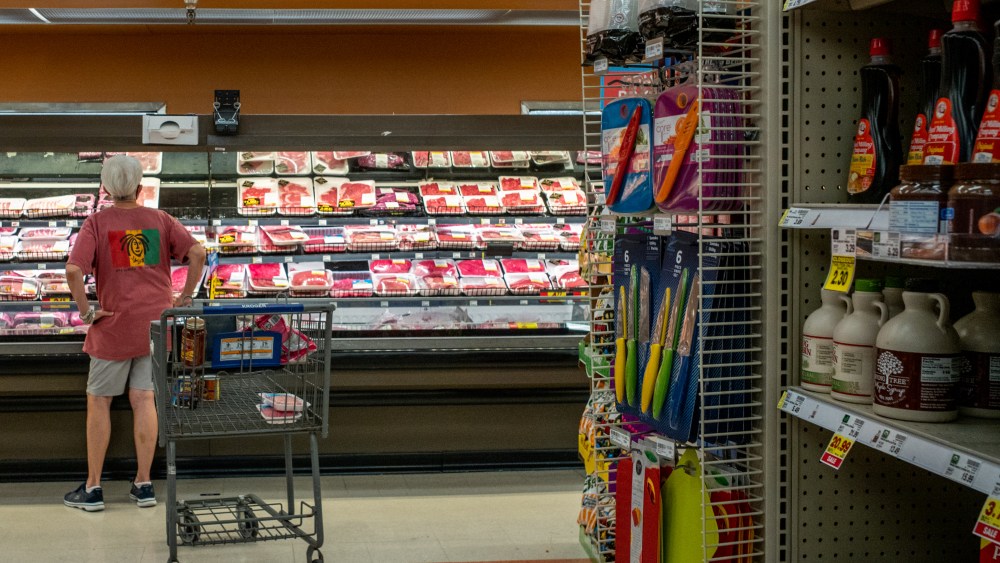 Shopping in a Kroger grocery store in Houston, Texas. Consumers have been hit hard by rising prices.