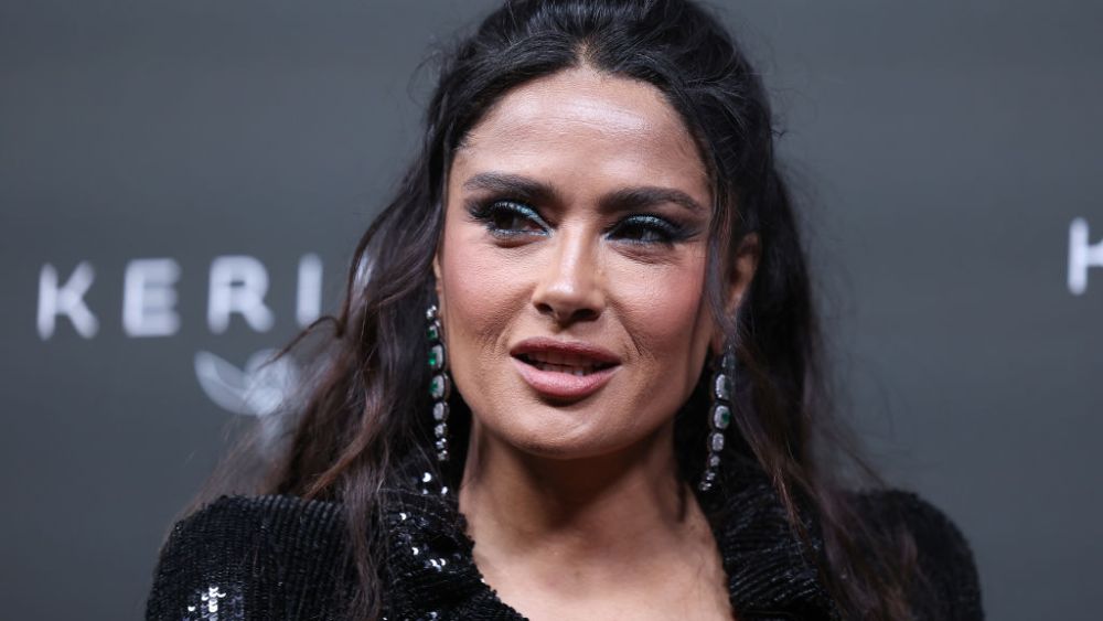 Salma Hayek attends the 2023 "Kering Women in Motion Award" ceremony on May 21 in Cannes, France.