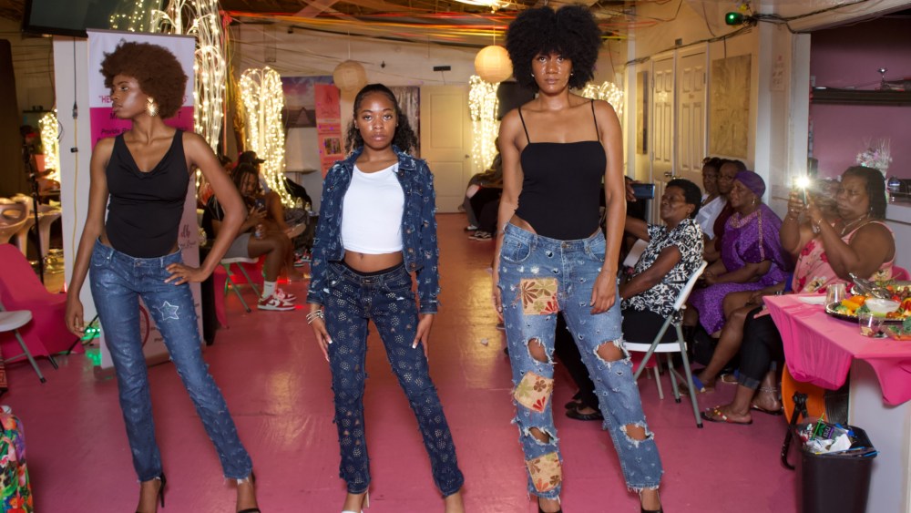 Models on the runway.