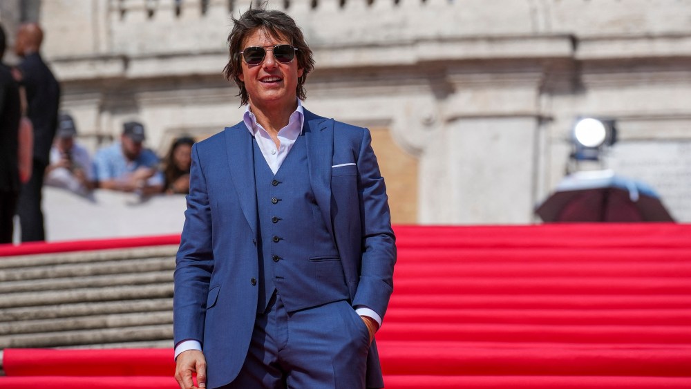 Tom Cruise attends the world premiere of "Mission Impossible: Dead Reckoning Part One" in Rome on June 19.