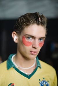 Backstage at MSGM Men’s Spring 2024