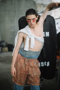 Backstage at MSGM Men’s Spring 2024