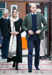 The Princess of Wales wore a Catherine Walker coat, Alexander McQueen dress, and Élan dupatta for a visit to the Muslim Centre.