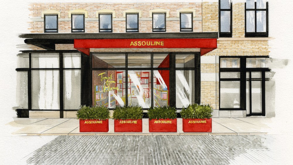 A rendering of Assouline's Ganesvoort Street pop-up.