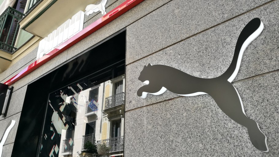 Puma sportwear shop in Fuencarral street in Madrid, Spain.