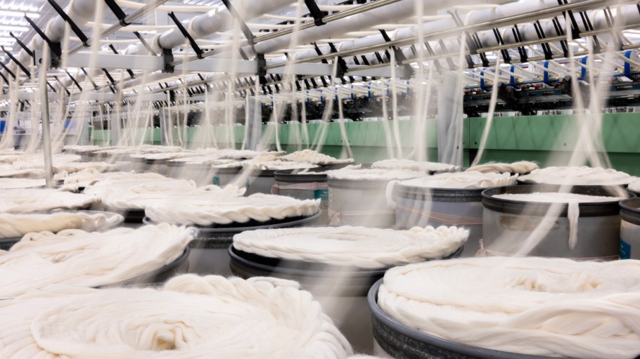 The trials successfully created a garment made from a Ne 30 compact yarn that contains 40 percent of recycled post-industrial fabric waste.